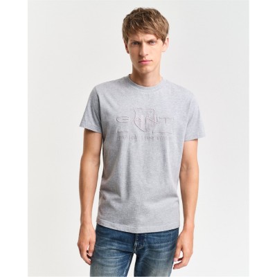 тениска,мъжки,тениски,gant,tonal,shield,t,shirt,grey