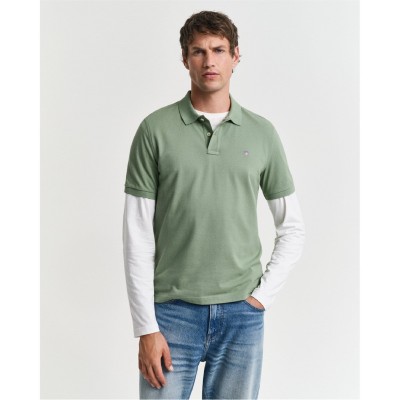 блуза,с,яка,мъжки,тениски,gant,regular,fit,shield,piqu¿,polo,shirt,green