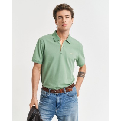 блуза,с,яка,мъжки,тениски,gant,contrast,piqu,polo,shirt,green