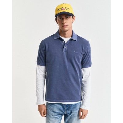 блуза,с,яка,мъжки,тениски,gant,sunfaded,piqu,polo,shirt,navy