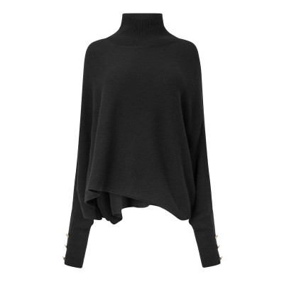 дамски,пуловер,barbour,international,women,s,lilah,wool,funnel,neck,oversized,fit,jumper,black
