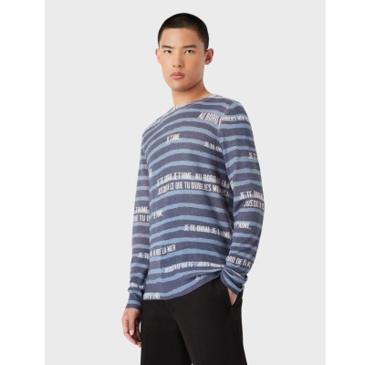 блуза,мъжки,горнища,с,качулка,мъжки,ежедневни,облекла,emporio,armani,knit,sweater,navy