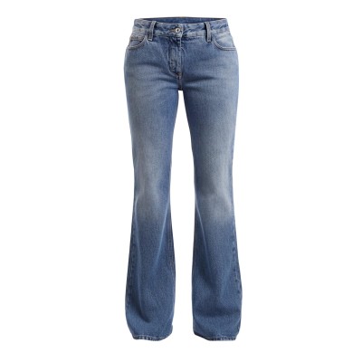 дънки,дамски,дънки,off,white,slim,fit,flared,jeans,blue