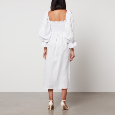 рокля,дамски,поли,и,рокли,sleeper,atlanta,linen,dress,white