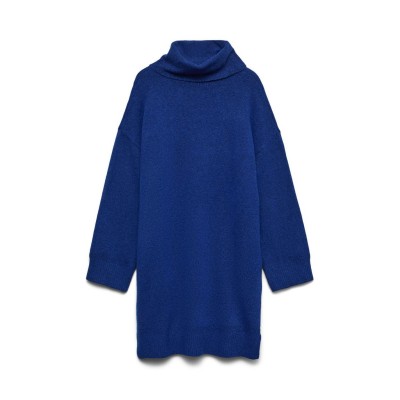 рокля,дамски,поли,и,рокли,vero,moda,aquarius,roll,neck,jumper,dress,blue