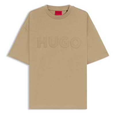 тениска,мъжки,тениски,hugo,dinkee,oversized,fit,t,shirt,beige
