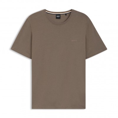 тениска,мъжки,тениски,boss,mix,match,regular,fit,lounge,t,shirt,brown