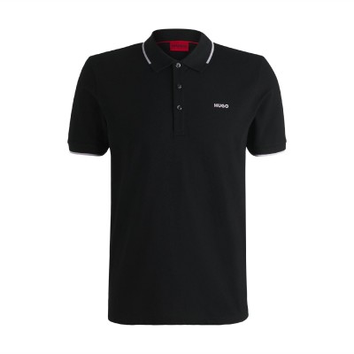блуза,с,яка,мъжки,тениски,hugo,dinoso222,printed,logo,polo,shirt,black