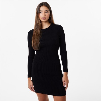 рокля,дамски,плетени,дрехи,jack,wills,rib,mini,dress,black