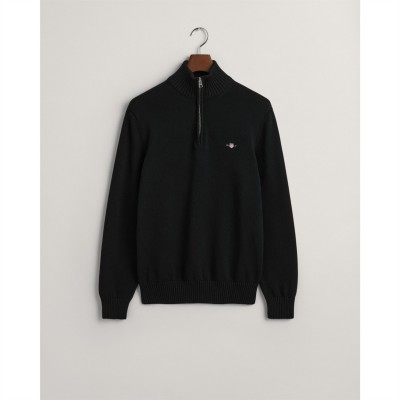 мъжки,пуловери,gant,casual,cotton,halfzip,cream,s,black,005