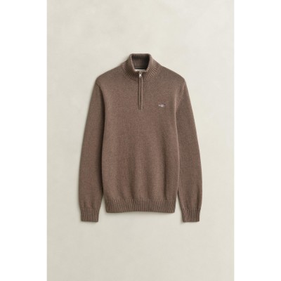 gant,casual,cotton,half,zip,hazelnut,294