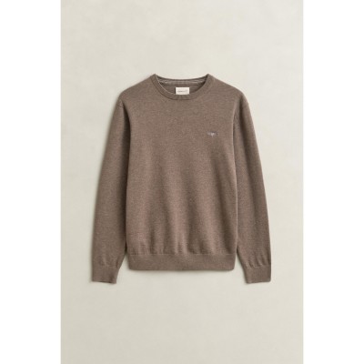 gant,classic,cotton,crew,neck,sweater,hazlenut,294