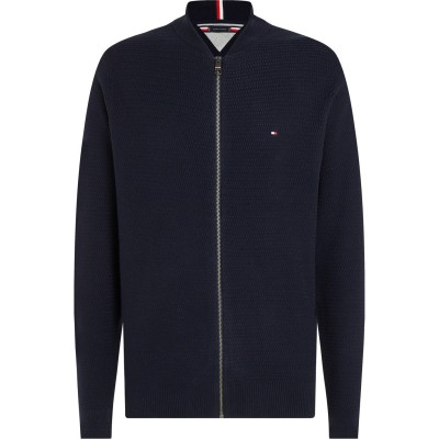 пуловер,мъжки,пуловери,tommy,hilfiger,interlaced,baseball,full,zip,jumper,blue,dw5