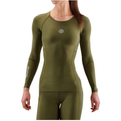 дамска,фланелка,с,дълъг,ръкав,дамски,топове,дамски,горнища,за,тренировка,дамско,фитнес,облекло,дамски,облекла,за,бягане,skins,skin,series,3,long,sleeve,top