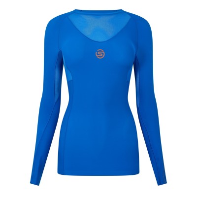 дамски,топове,дамски,горнища,за,тренировка,дамско,фитнес,облекло,дамски,облекла,за,бягане,skins,series,5,ladies,blue