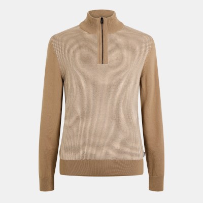 блуза,мъжки,пуловери,boss,men,s,h,dambino,knitwear,crew,neck,jumper,open,beige
