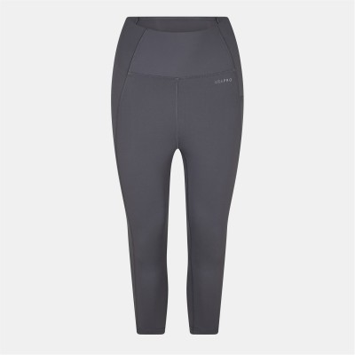 дамско,фитнес,облекло,дамски,облекла,за,бягане,usa,pro,high,rise,capri,cropped,leggings,charcoal