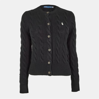 жилетка,дамски,плетени,дрехи,polo,ralph,lauren,cable,knit,cardigan,polo,black