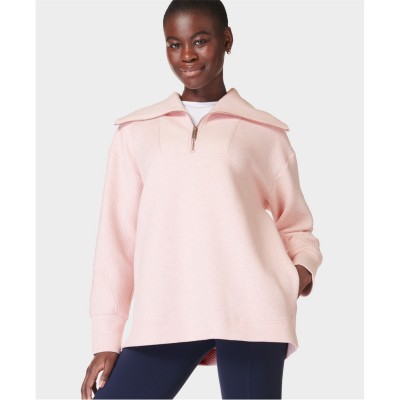 пуловер,дамски,плетени,дрехи,sweaty,betty,women's,radiant,crew,neck,jumper,neutral,pink