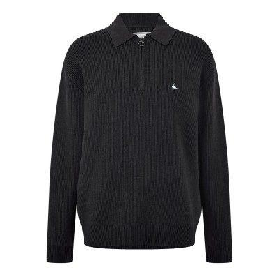 мъжки,пуловери,jack,wills,collared,rib,zip,sn44,washed,black