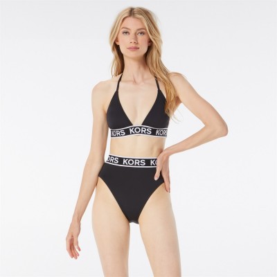 бикини,дамски,бански,костюми,дамско,бельо,michael,michael,kors,triangle,logo,bikini,black