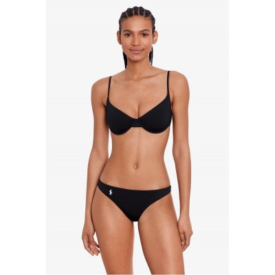 горнище,дамски,бански,костюми,дамско,бельо,polo,ralph,lauren,signature,sol,underwire,bikini,top,black