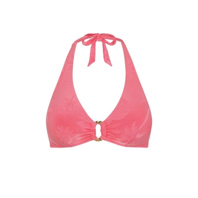 бикини,дамски,бански,костюми,дамско,бельо,chelsea,peers,women's,triangle,bikini,pink,jacquard