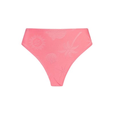 бикини,дамски,бански,костюми,дамско,бельо,chelsea,peers,women's,high,waisted,bikini,bottoms,pink,jacquard
