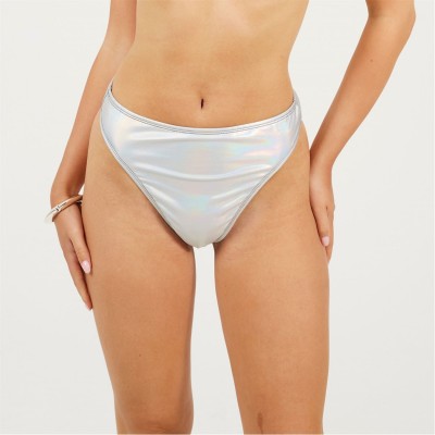 brave,soul,high,waisted,bikini,bottoms,metalic,silver