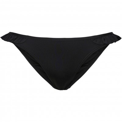 pieces,women,s,frill,plunge,bikinis,black