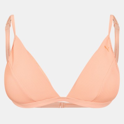 puma,women,s,ribbed,triangle,bikini,peach,combo