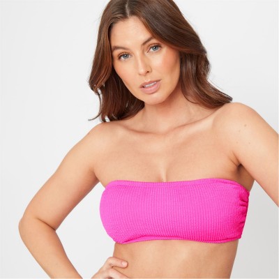 дамски,облекла,размер,be,you,textured,bandeau,bikini,top,hot,pink