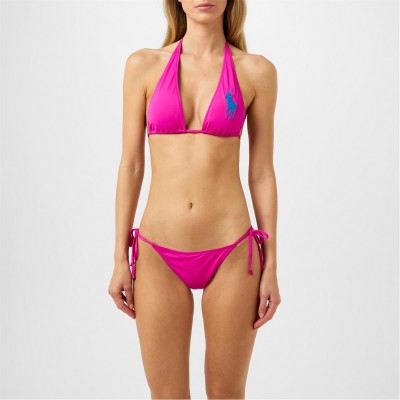 бикини,дамски,бански,костюми,дамско,бельо,polo,ralph,lauren,polo,logo,icon,triangle,bikini,hot,pink