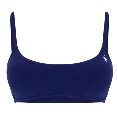 горнище,дамски,бански,костюми,дамско,бельо,polo,ralph,lauren,embroidered,pony,bikini,top,navy,blue