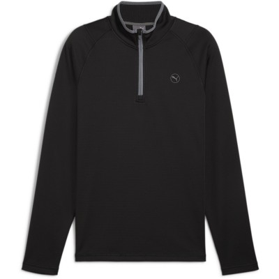 блуза,с,яка,разпродажба,puma,мъжки,горнища,за,голф,облекла,за,голф,puma,men's,fleece,quarter,zip,long,sleeve,performance,polo,shirt,puma,black
