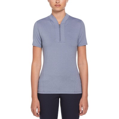 callaway,women,s,tonal,short,sleeve,performance,polo,blue,indigo,htr