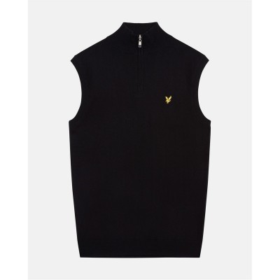 потник,мъжки,пуловери,lyle,and,scott,lyle,knitted,vest,sn99,jet,black