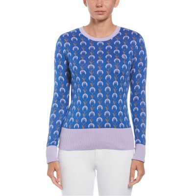 дамски,плетени,дрехи,облекла,за,голф,original,penguin,golf,jacquard,florl,ld99,nautical,blue