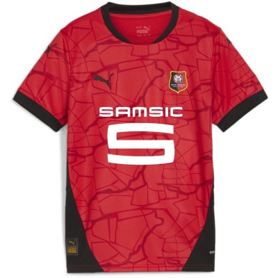 юношеска,футболна,фланелка,puma,stade,rennais,home,shirt,2024,2025,juniors,red