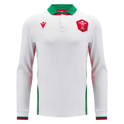 футболна,фланелка,ръгби,фланелки,ръгби,macron,welsh,rugby,union,long,sleeve,away,shirt,2024,adults,white,green