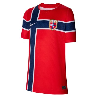 футболна,фланелка,национални,отбори,футболни,фланелки,nike,kids,norway,home,fifa,world,cup,2026,international,football,shirt,red,white