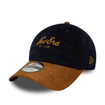 бейзболна,шапка,всички,шапки,new,era,9twenty,cord,and,suede,adjustable,baseball,cap,ne,navy,brown