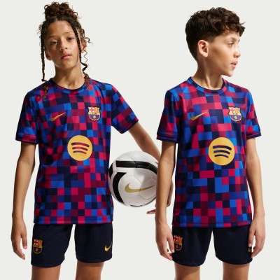 футболни,фланелки,испания,ла,лига,детски,тениски,футбол,nike,fc,barcelona,pre,match,shirt,2026,27,juniors,red,blue