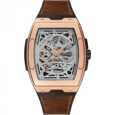часовник,часовници,аксесоари,на,разпродажба,ingersoll,1892,challenger,automatic,brown,watch,i12303,rose,gold,silver,and,brown