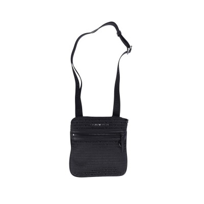 чанта,за,през,рамо,всички,чанти,emporio,armani,allover,lettering,messenger,bag,black