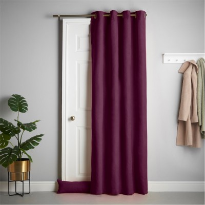 alan,symonds,velvet,chenille,ring,top,thermal,door,curtain,aubergine