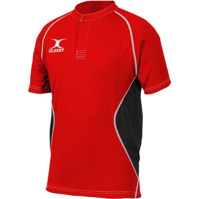 детски,тениски,ръгби,облекла,детски,облекла,gilbert,xactv2,shirt,jn99,red,black