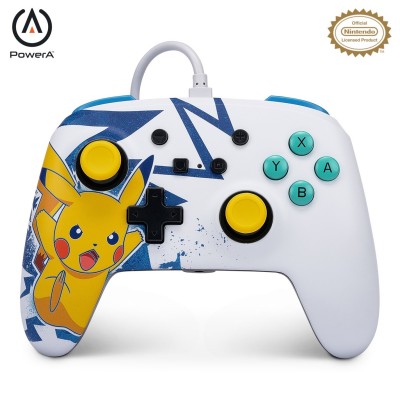 игри,и,технологии,аксесоари,на,разпродажба,powera,enhanced,wired,controller,for,nintendo,switch,pikachu,high,voltage,white