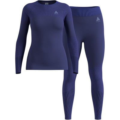 odlo,performance,baselayer,set,womens,skipper,blue