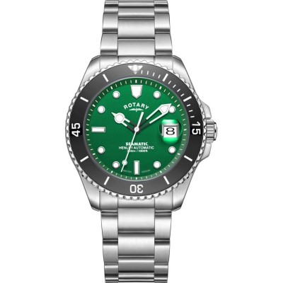 часовници,аксесоари,на,разпродажба,rotary,mens,rotary,green,and,silver,seamatic,gb05430,78,silver,and,green